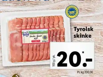 Lidl Tryolsk Skinke tilbud