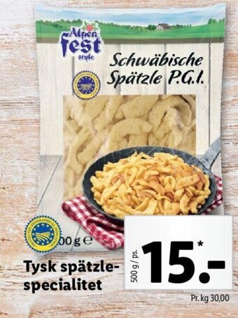 Lidl Tysk Spätzle-Specialitet tilbud