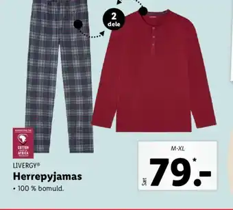 Lidl Herrepyjamas tilbud