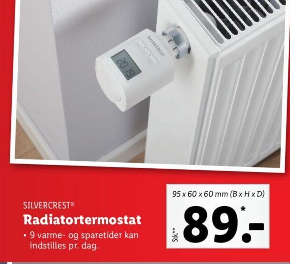 Radiatortermostat tilbud hos Lidl