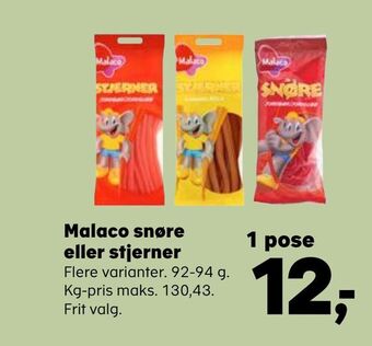 SuperBrugsen Malaco snøre eller stjerner tilbud