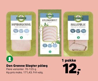 SuperBrugsen Den grønne slagter pålæg tilbud