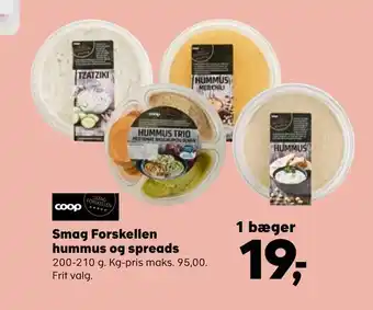 SuperBrugsen Smag forskellen hummus og spreads tilbud