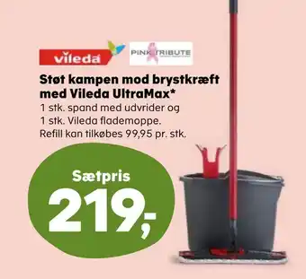 SuperBrugsen Støt kampen mod brystkræft med vileda ultramax tilbud