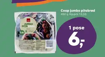 SuperBrugsen Coop jumbo pitabrød tilbud