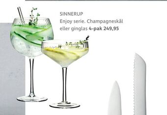 Sinnerup Sinnerup enjoy serie. champagneskål eller ginglas tilbud