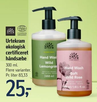 Føtex Urtekram økologisk certificeret håndsæbe tilbud