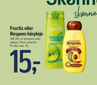 Føtex Fructis eller respons hårpleje tilbud