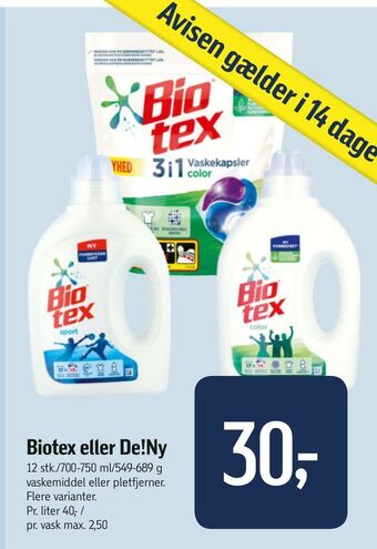 Føtex Biotex eller de!ny tilbud