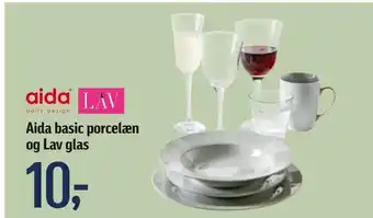 Føtex Aida basic porcelæn og lav glas tilbud