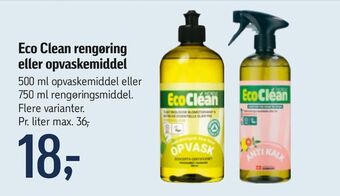 Føtex Eco clean rengøring eller opvaskemiddel tilbud