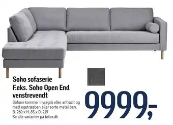Føtex Soho sofaserie f.eks. soho open end venstrevendt tilbud