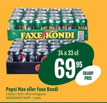 Min Købmand Pepsi max eller faxe kondi tilbud