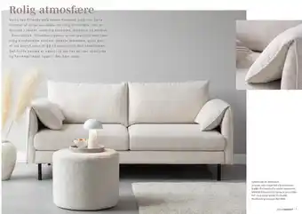 Sinnerup Furniture by sinnerup, orlando sofa i beige, puf i hvid teddy stof el. stockholm gulvtæppe tilbud