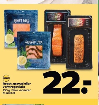 Netto Røget, gravad el. varmrøget laks tilbud
