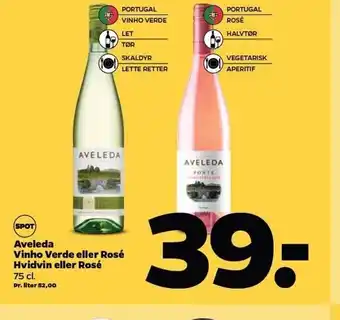 Netto Aveleda vinho verde el. rosé hvidvin el. rosé tilbud
