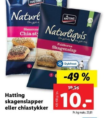 Lidl Hatting Skagenslapper eller Chiastykker tilbud
