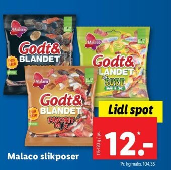 Lidl Malaco Slikposer tilbud