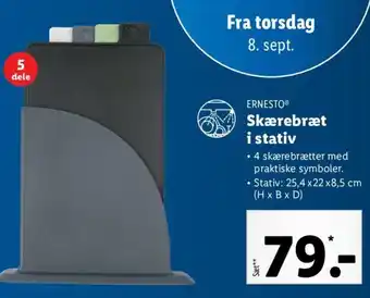 Lidl Skærebræt i Stativ tilbud