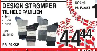 ABC Lavpris Design strømper til hele familien tilbud