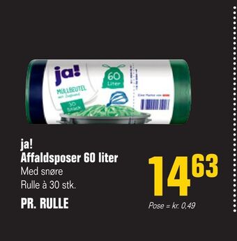Otto Duborg Ja! affaldsposer 60 liter tilbud