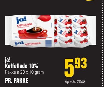Otto Duborg Ja! kaffefløde 10% tilbud