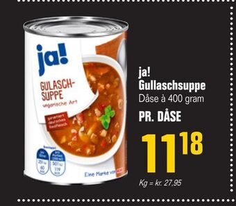 Otto Duborg Ja! gullaschsuppe tilbud