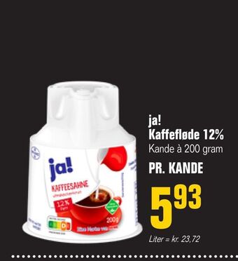 Otto Duborg Ja! kaffefløde 12% tilbud