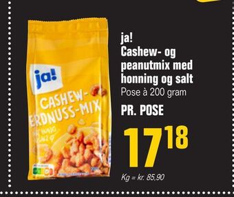 Otto Duborg Ja! cashew- og peanutmix med honning og salt tilbud
