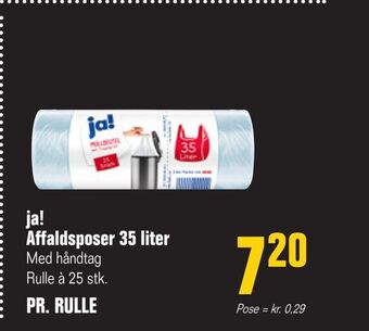 Otto Duborg Ja! affaldsposer 35 liter tilbud