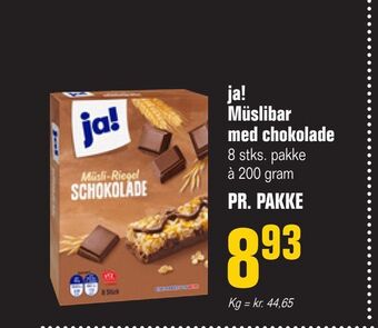 Otto Duborg Ja! müslibar med chokolade tilbud
