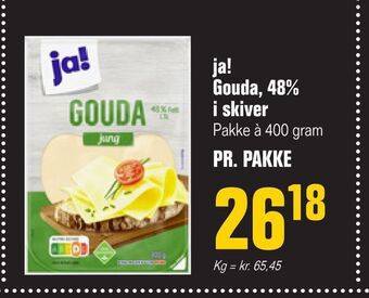 Otto Duborg Ja! gouda, 48% i skiver tilbud