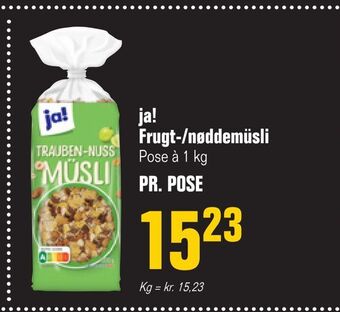 Poetzsch Padborg Ja! frugt-/nøddemüsli tilbud
