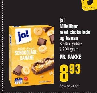 Poetzsch Padborg Ja! müslibar med chokolade og banan tilbud