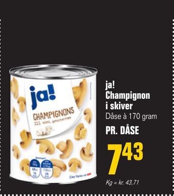 Poetzsch Padborg Ja! champignon i skiver tilbud