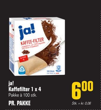 Poetzsch Padborg Ja! kaffefilter 1 x 4 tilbud