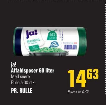 Poetzsch Padborg Ja! affaldsposer 60 liter tilbud