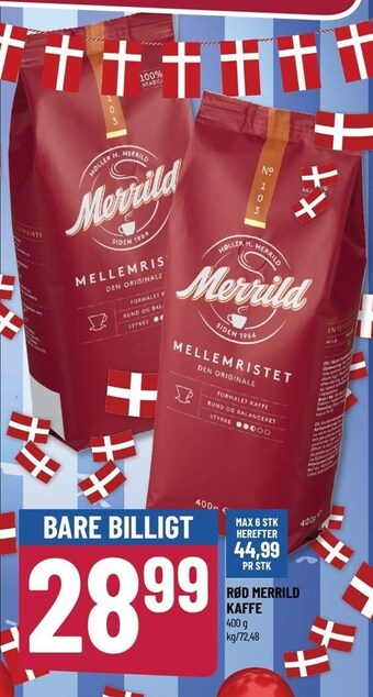 Løvbjerg Rød merrild kaffe tilbud