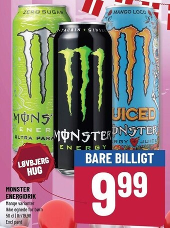 Løvbjerg Monster energidrik tilbud