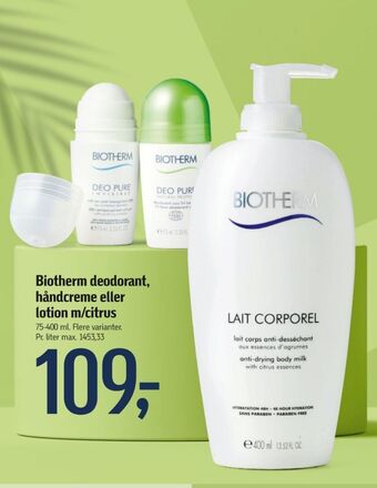 Føtex Biotherm deo roll-on tilbud