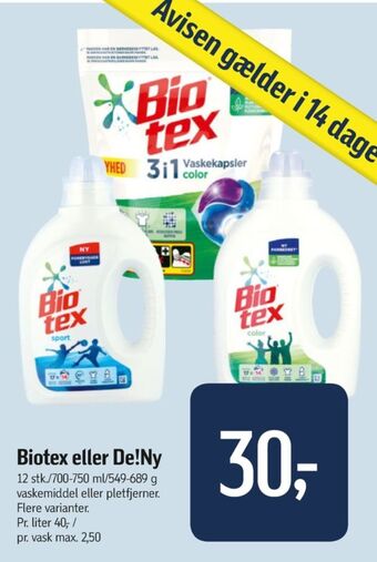 Føtex Biotex vaskemiddel-tabs tilbud