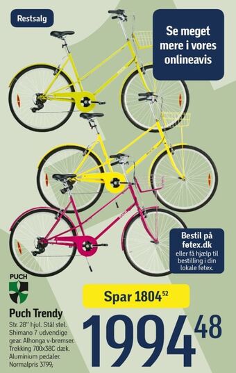 Føtex Puch cykel tilbud