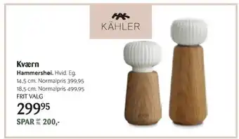 Kop & Kande Kähler kværn tilbud