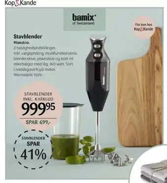 Kop & Kande Bamix stavblender tilbud