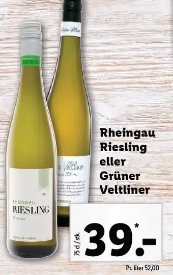 Lidl Rheingau riesling el. grüner veltliner tilbud
