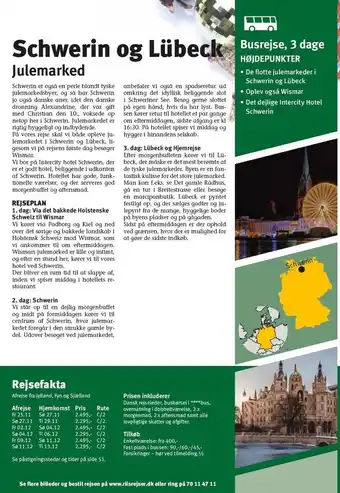 Riis Rejser Schwerin og lübeck julemarked tilbud