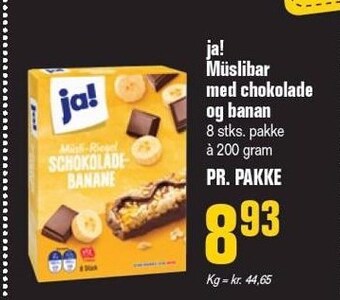 Otto Duborg Müslibar med chokolade og banan tilbud