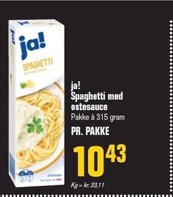 Spaghetti med ostesauce