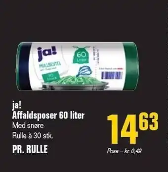 Otto Duborg Affaldsposer 60 ltr. tilbud