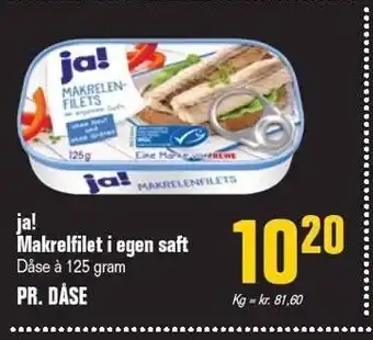 Poetzsch Padborg Makrelfilet i egen saft tilbud